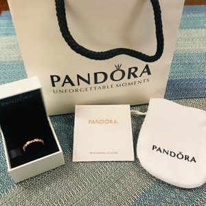 Pandora Matte brilliance hearts ring